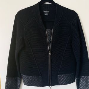 Club Monaco Leather Detail Sweater
